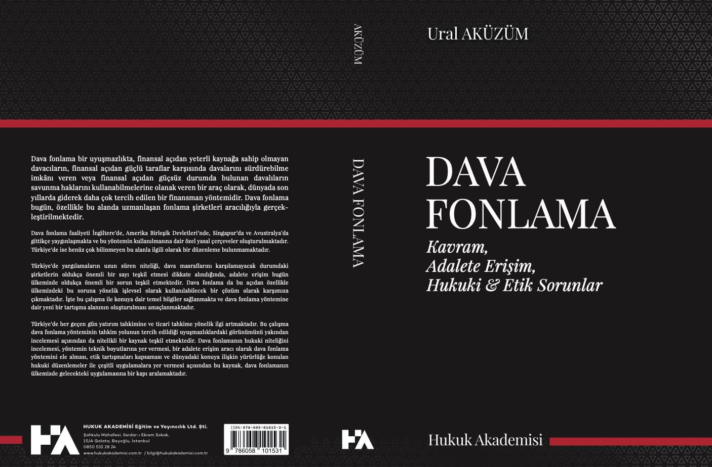 Kitap: DAVA FONLAMA: Kavram, Adalete Erişim, Hukuki & Etik Sorunlar